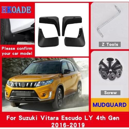 Car Mud Flaps For Suzuki Vitara Escudo LY 4th Gen 2016-2019 Mudguards Splash Guards Fender Mudflaps Car Fender Accessories