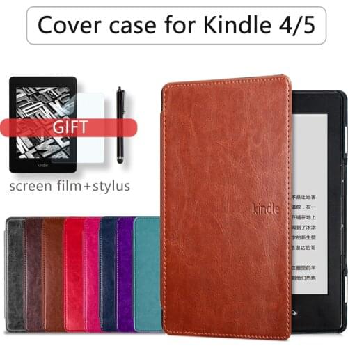Case for Kindle 4/5, PU Leather Folio Cover for Kindle Basic 4 , Magnet Funda for Kindle 5 Capa
