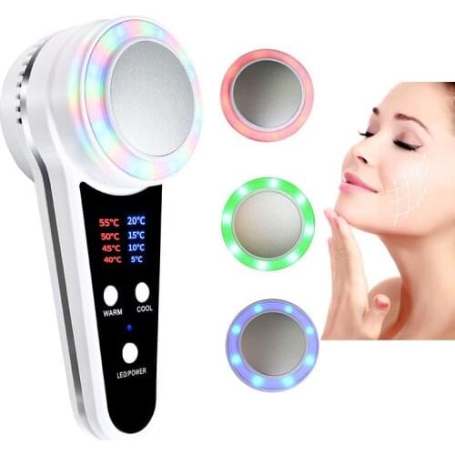 Hot Cold Hammer Electric Cryotherapy Face Lifting anti aging Skin Rejuvenation Tightening Device Spa Facial Skin Care Massager