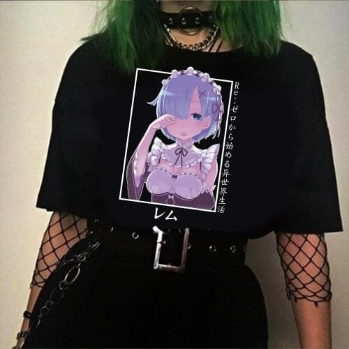 Janpanese Re:zero Shirt Anime Starting Life in Another World T Shirt Short Sleeve Harajuku Casual T Shirt Tops Clothes