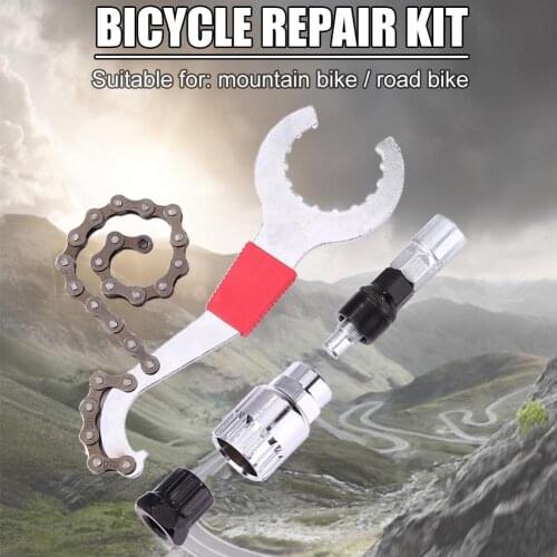 Mountain Bike Repair Kits Tail Hook Wrench/Mid-axle/Flywheel/Single RamaRust Freewheel Remover Tool multifunction Maintenance