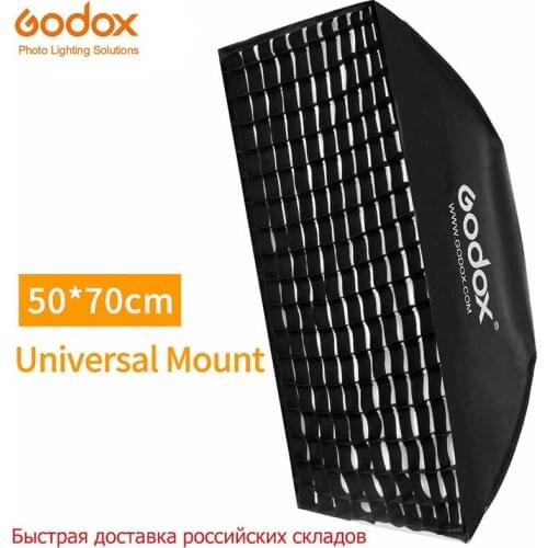 Godox 20"x 27" 50x70cm Softbox with Honeycomb Grid Universal Mount for K-150A K-180A E250 E300 250SDI 300SDI Studio Flash Strobe