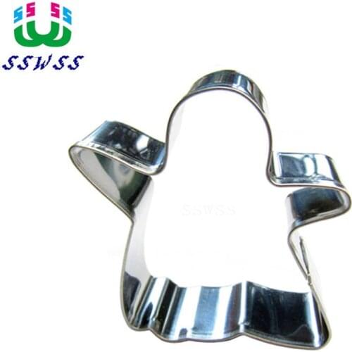 Halloween Kitchen moulds Stainless Little Ghost Shaped Fondant Cake biscuit Sugarcraft Plunger Cutter Fruit knife,Direct Selling
