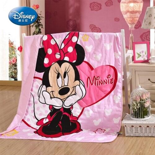 Disney Minnie Mouse blanket childrens air conditioner is cotton kindergarten four seasons blanket sheets Boy girl soft Throw