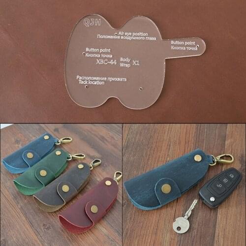 Key Holer Drawing Acrylic Template DIY Handmade Leather Small Bag Fashion Design Mould Sewing Stencil Tool Supplies