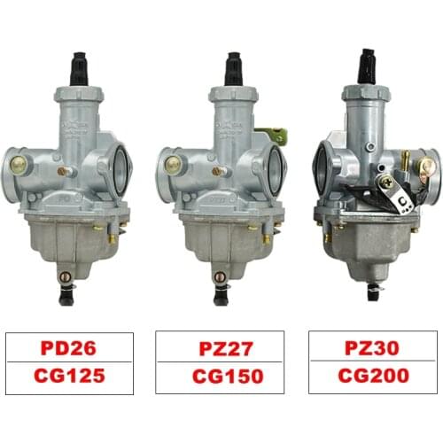 Free shipping for Keihin PZ26 PZ27 PZ30 carburetor for Honda CG125 motorcycle carburetor CG150 CG200 250cc carburetor