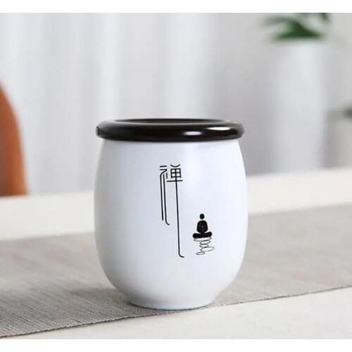 Japanese Style Ceramic Tea Caddy White Porcelain Moisture-Proof Tank Storage Jar For Spice Coffee Box Portable Small Candy Cans