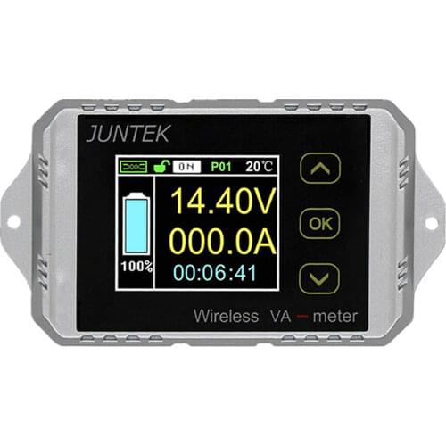 DC 120V 200A LCD Combo Meter Wireless Voltage Current KWh Watt Meter 12V 24V 48V Battery Capacity Power Monitoring + 200A Shunt