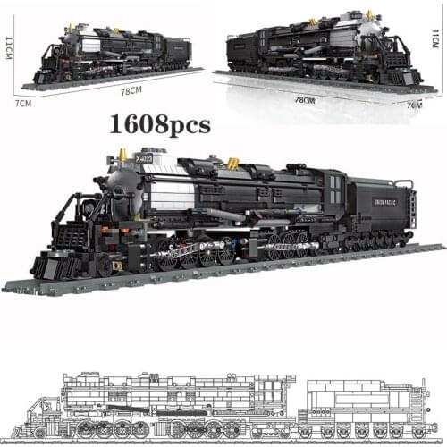New Railway Steam Train Building Blocks Train Sets Building Blocks Simulation Model Toys Childrens Christmas Gift For Children