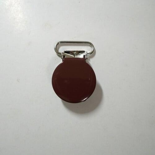 25pcs 20mm 3/4" #5 BROWN Round Pacifier Clips