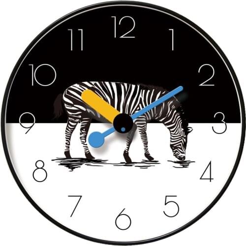 Round Creative Mute Modern Design Large Wall Clock Clocks for Home Kitchen Living Room Decor Battery Operated Silent