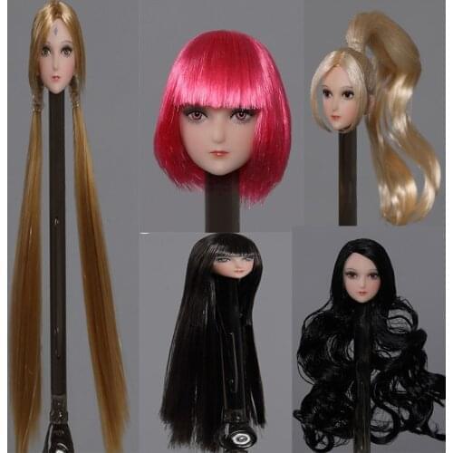 1/12 Scale Anime Beautiful Girl Head Sculpture Iminitoys M005 Female Head Carving Model Fit 6'' TBL Action Figure Body