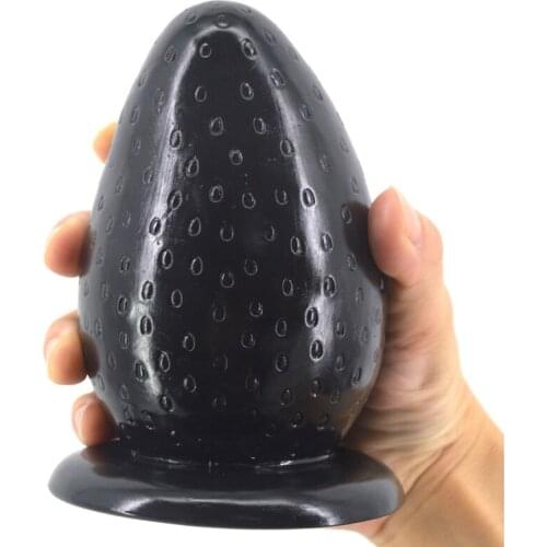 FAAK Sexy Strawberry Huge Anal Plug Beads Male Prostate Massage Anal Butt Plug Masturbator Anus Dilation Adult Sex Toys For Men