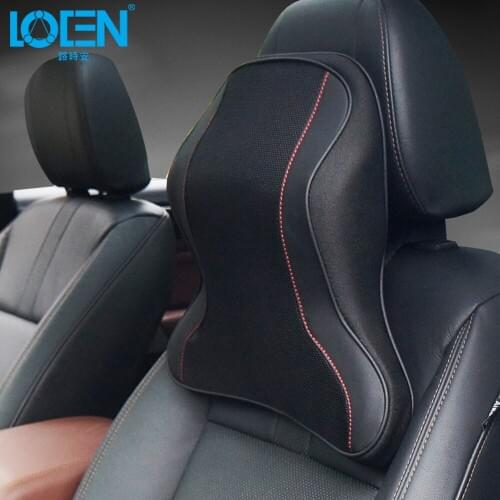 LOEN Wing Style Car Neck Pillow Travel Headrest Support Memory Foam Multifunctional Auto Neck Cushion Lumbar Cover Headrest