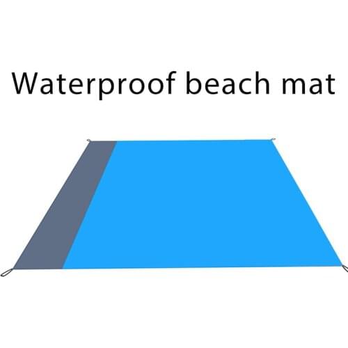 Portable Beach Blanket Outdoor Folding Beach Mat Lightweight Mat Waterproof Pocket Picnic Tent Camping Sleeping Pad