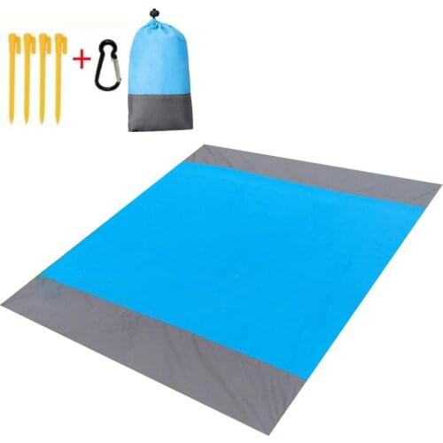 210x200cm Portable Pocket Picnic Waterproof Quick Dry Beach Mat Sand Free Blanket Outdoor Camping Tent Travel Folding Cover