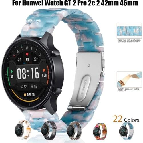 Resin 22mm strap For Huawei Watch GT 2 Pro/GT 2e Replacement Watchband For for Huawei Watch GT 2 46mm Bracelets Wrist belts