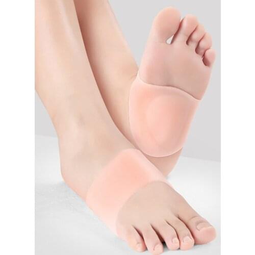 USHINE 1 pair arched vaulted soles Fasciitis silicone shoe insert spurs foot care flat feet socks cushion pads orthopedic insole