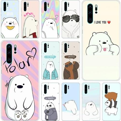Hot Funny Cartoon Bear Silicone Phone Case for Huawei P50 P40 Pro P30 Lite P20 Pro P8 Lite 2017 P Smart Z 2020 2021 Soft Cover