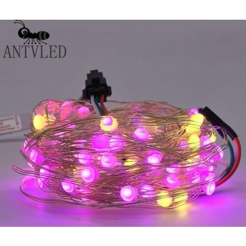 USB SK6812 RGB LED String Christmas Lights For Bedroom WS2812B Led Strip Bluetooth Music Full Color Addressable Individually 5V