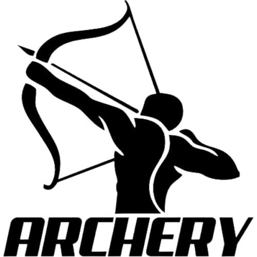 Creative Personality Archer Arrow Car Sticker Pvc Sunscreen Waterproof Reflective Anti-ultraviolet Decal Black/silver 14 * 14cm