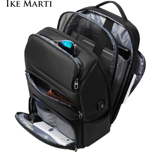 IKE MARTI Waterproof Backpacks USB Charging School Bag Large Capacity Antitheft Men Backpack Fit 17 inch Laptop Travel Backpack