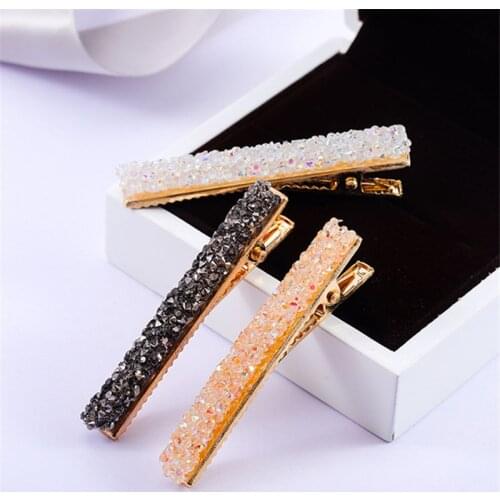 1Pcs Bling Crystal Rhinestones Hairpins Headwear for Women Girls Rhinestone Hair Clips Pins Barrette Styling Tools Accessories