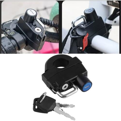 Motorcycle Handlebars Helmet Lock Durable Security Portable Anti-Theft Key Lock Helmet Lock Motorcycle Supplies