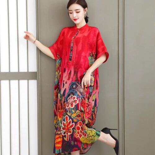 2020 Summer women dresses casual floral print dress Elegant party dress Wrap work wear streetwear retro