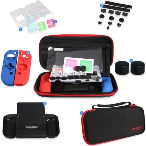 OIVO Hard Shell Protective Bag Kit for Nintendo Switch All In One Travel Storage Bag Silione Case Game Card Slot Joy Con Grip