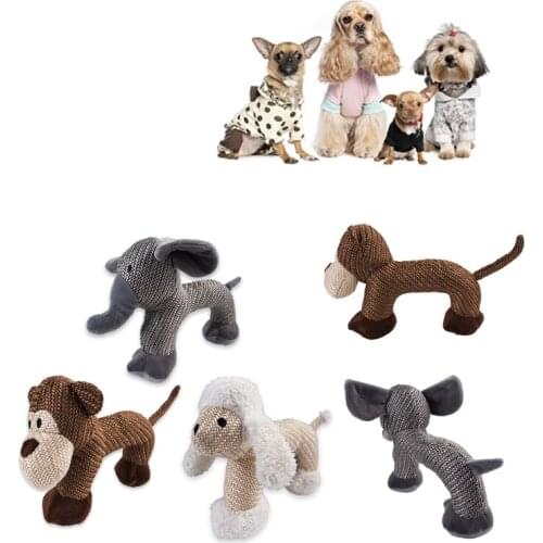 Chew dog toys make sounds, dogs and cats pets fun plush toys elephant sheep monkey suitable for all pets durability
