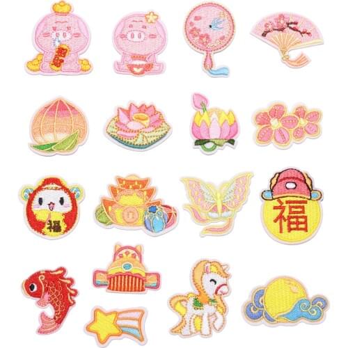 1PCS Unicorn Movie Patch Cartoon God of wealth cap Patches wholesale Iron On Patches For Clothing Ironing Stickers Free Delivery
