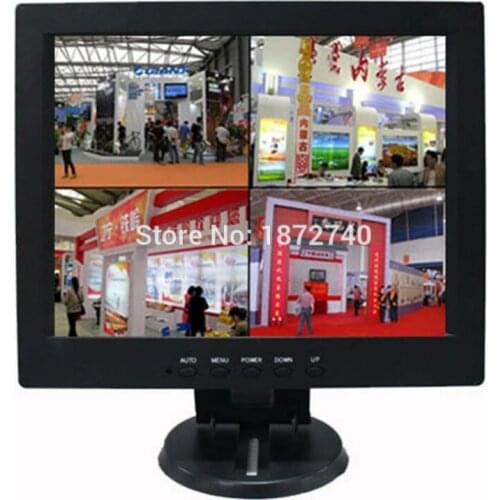 12'' lcd computer monitor Bnc1 bnc2 bnc3 bnc4 four image segmentation can be connected with four cameras high-definition