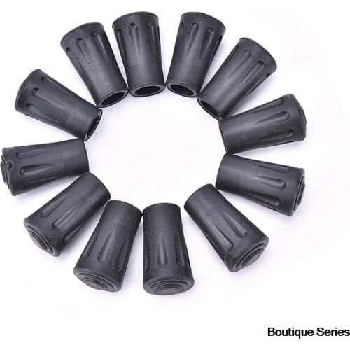12 pcs Practical Reinforced Trekking Poles Climbing Replacement Trekking Poles Outdoor Camp Hiking Protective Caps Tip Rubber