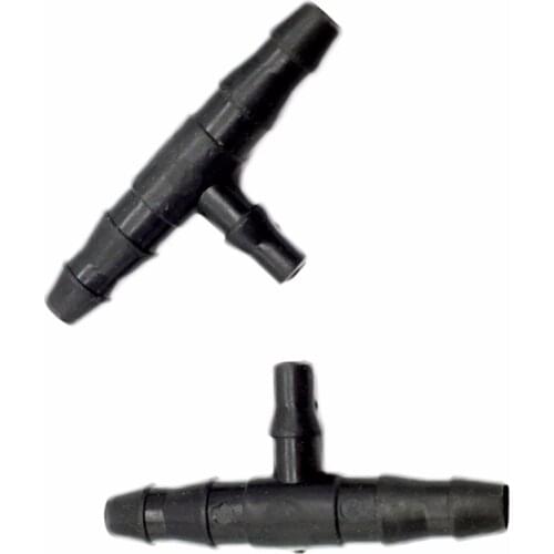 200 Pcs Change 1/4 Inch Connector 1/8 Inch T Reduction Micro Garden Irrigation 4/7 Mm Change To 3/5mm Barb Connector Tee