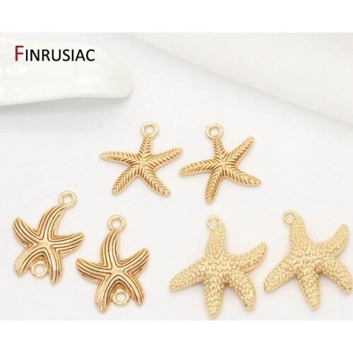 2020 New Designer Charms Findings Gold Plated Starfish / Mermaid / Seahorse / Shell Pendants Sea Charms For DIY Jewelry Making