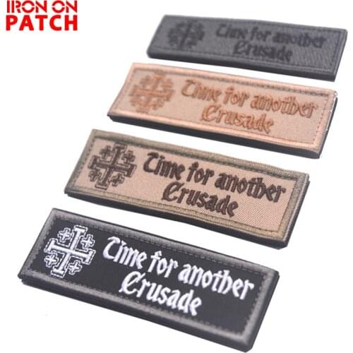 3PCS Templar Knights Jerusalem Cross Tactical Indifdel Crusader Flag Embroidery Patch Tactical Military Badge For Clothing Patch
