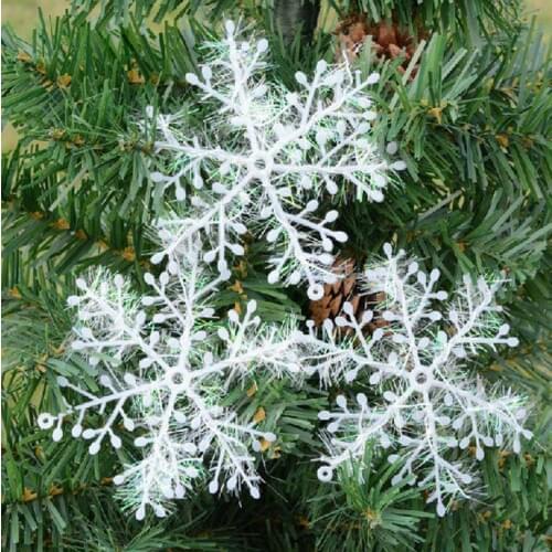 30pcs Christmas Snow Flakes White Snowflake 6cm Ornaments Holiday Christmas Tree Decortion Festival Party Home Decor
