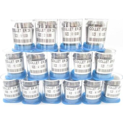 High Precision 0.008 4pcs ER25 collets ER 25 Spring Collet Suitable for ER Collet Chuck Holder