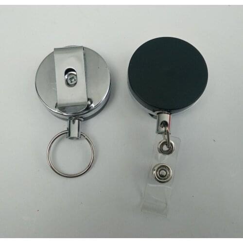 Free shipping 1000pcs/lot customized logo badge reel; promotional retractable plastic badge holder; belt clip BR44