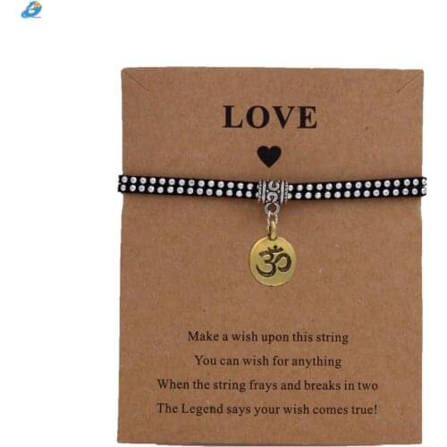 DGW Golden 3D Charm Bracelets for Women Men Children Lucky 9 colorsString Friendship Wish Bracelets Jewelry Gift Adjustable