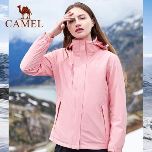 CAMEL Men Women Autumn Winter Fashion Sports Jackets Outdoor Warm Hiking Jacket Detachable Thermal Fleece Inner Trekking Coat
