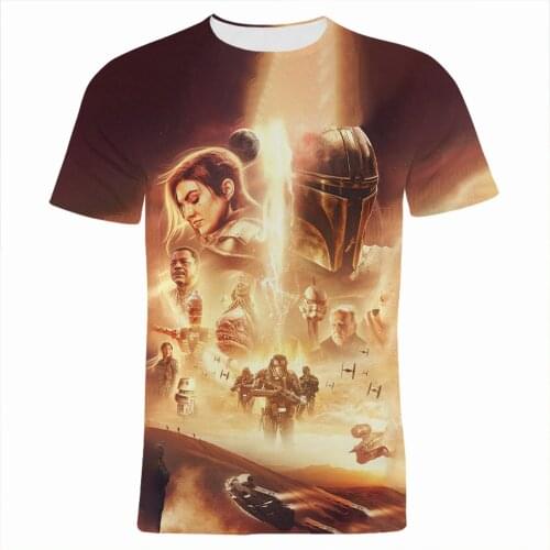 Harajuku Mandalorian T-shirt Child 3D Print New Fashion Men t shirt Summer Casual Male Women Kids Short sleeve shirts