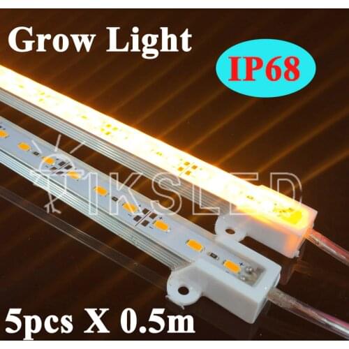 Hot sell hydroponic plant tissure culture lights 18w/m smd 5730 rigid led strips grow lights seedling and growth 660nm and 460nm