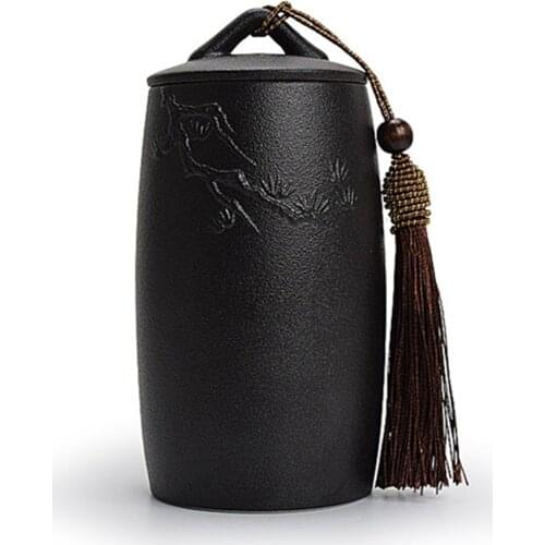 Large Capacity Tea Jars Ceramic Home Decor Art Tea Canister Box Candy Sugar Bowl Salt Storage Cans Food Container Box 2 Sizes