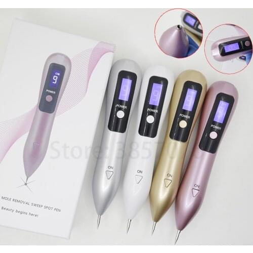 Laser Plasma Pen Skin Care Point Plasma Pen LCD Wart Mole Tattoo Removal Tool Skin Tag Remover Machine facial cosmetology device