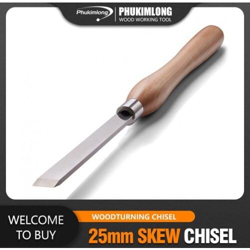 M2 HSS 25mm SKEW CHISEL Wood Working Tools Wood Turning Chisel