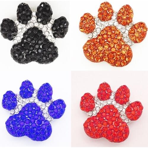 MN3045 Dog Paw Metal Snap Button fit 18mm 20mm Snap Jewelry