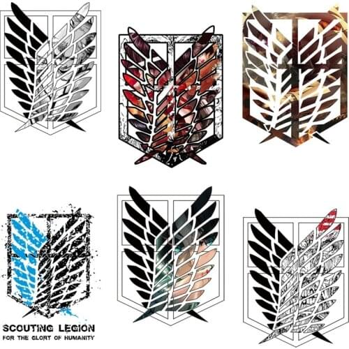 Popular Japanese anime Wings of Freedom heat transfer badge sticker Novel style color matching DIY ironing on clothes
