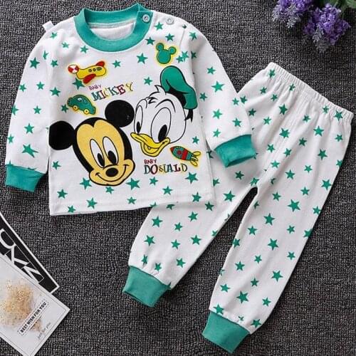 Baby Clothing Babys Sets Newborn Baby Boys Girls Cartoon Duck Clothes 2PCS Baby Pajamas Unisex Kids Clothing Sets 0-24M